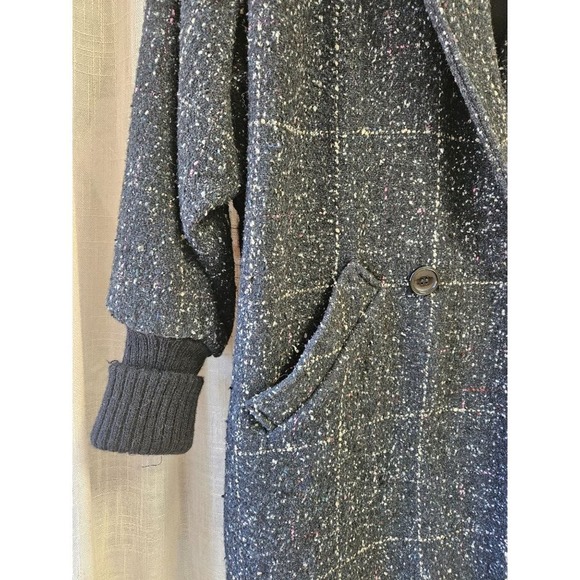 Vintage‎ Havoc 80's Tweed Jacket with Leather Collar, women's 12 - Picture 2 of 7